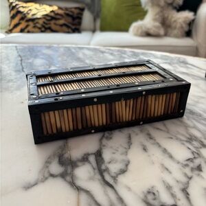 Antique Porcupine Quill Box.